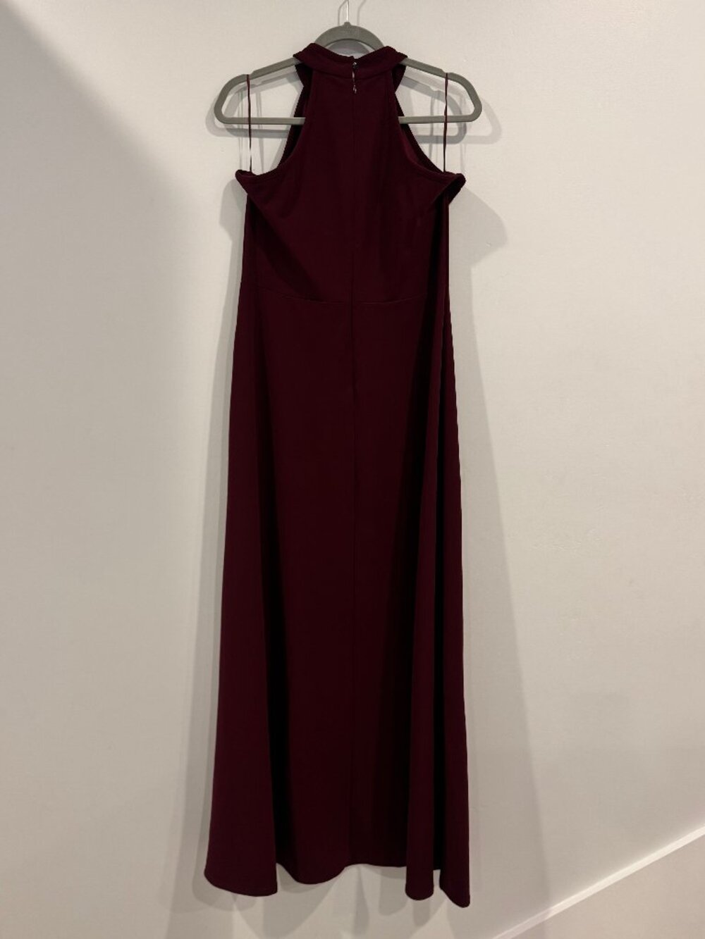 Gorgeous!!! Burgundy Full Length Halter Gown Size XL